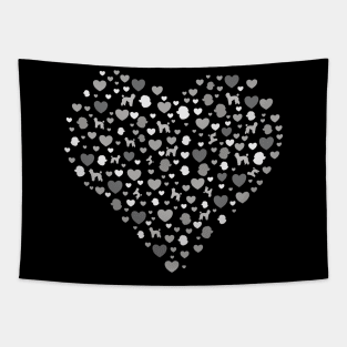 Poodle Love Hearts Standard Poodle Valentine's Day Gift Tapestry