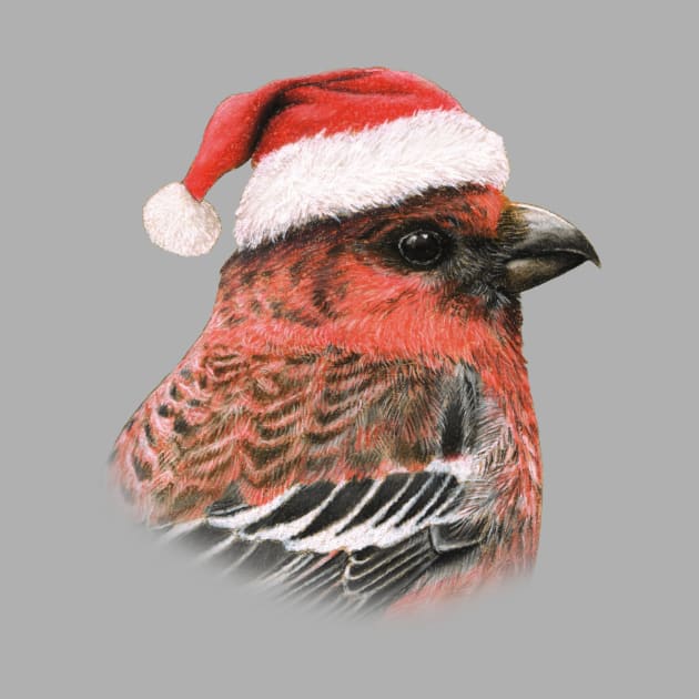 Pine Grosbeak by Mikhail Vedernikov