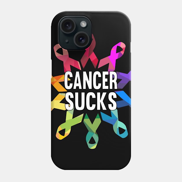 Cancer Sucks Survivor Support Awareness Phone Case by Swagazon