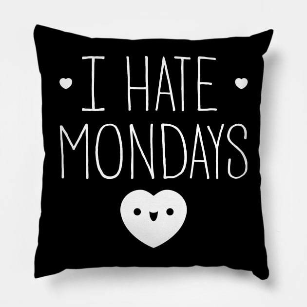 I Hate Mondays Pillow by gseignemartin