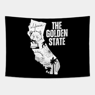 California The Golden State Grizzly Bear San Francisco Hollywood Tapestry