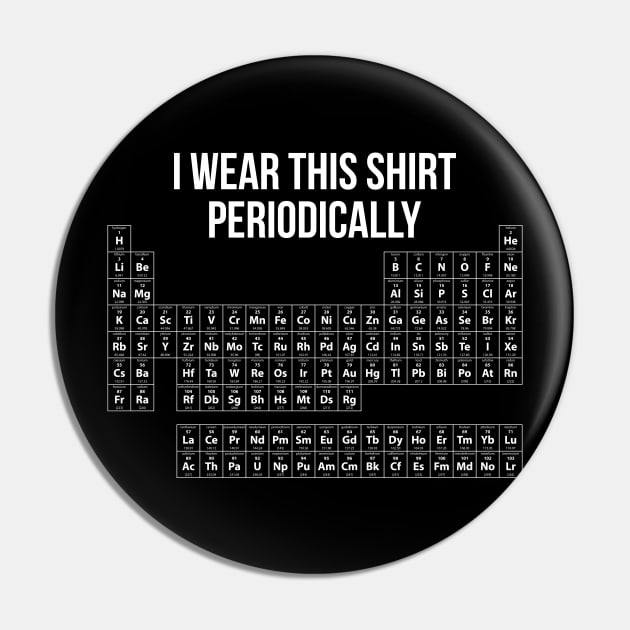 Chemistry Periodic Table Elements T-Shirt - Cool Graphic Tee Pin by RedYolk