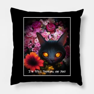 black cat, scary Pillow