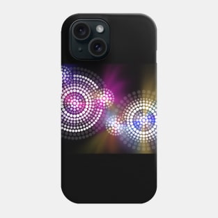 white dot painting on colored background Phone Case