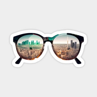 City landscape glasses Magnet