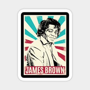 Vintage Retro James Brown Magnet