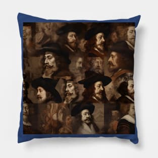 Rembrandt Paintings Mashup Pillow