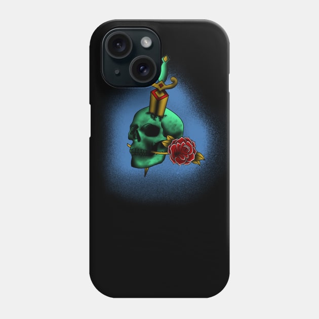 Tattoo old skull style Phone Case by MEJIKU