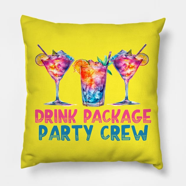 Drink Package Party Crew - Cruise Pillow by BDAZ