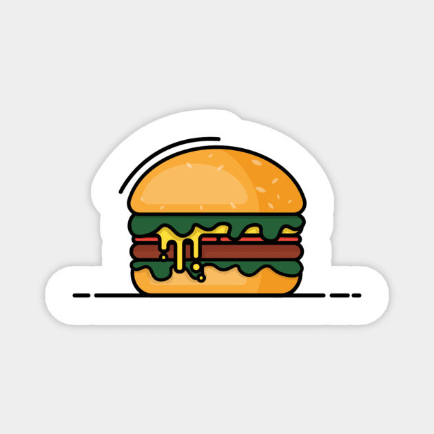 Burger Lover Magnet by Vladimir Plazen