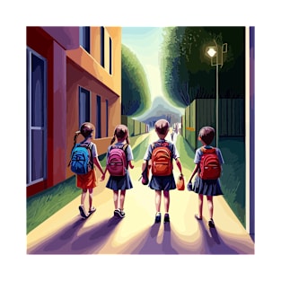 Children going to school T-Shirt