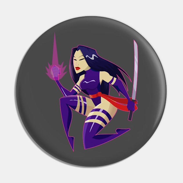 Psylocke Pin by AndroidCodex