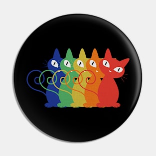 Rainbow cats Pin