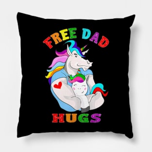 Free Dad Hugs LGBT Gay Pride Pillow