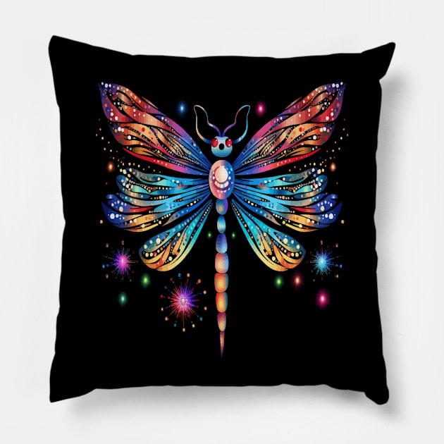 Patriotic Dragonfly Pillow by JH Mart