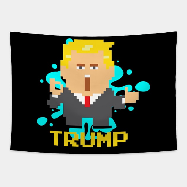 President Trump Pixel Character Tapestry by miyucapy