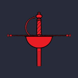 Red Cup Rapier Sword Garnish T-Shirt