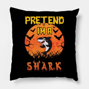 Lazy Halloween Costume Funny Pretend I'm A Shark Pillow