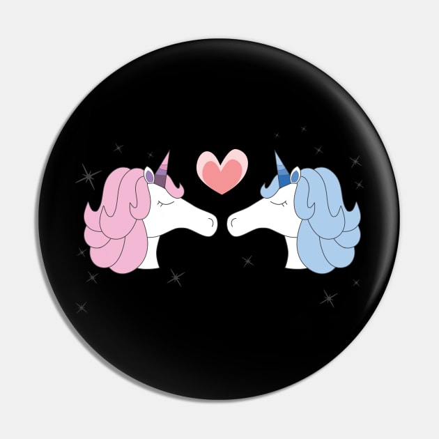 Unicorn Family Love Romantic Couple Loving Spouses Pin by CoolFactorMerch