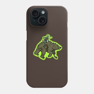 Creepy Alaska Grizzly Bear Skeleton Hunter Phone Case