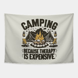 Camping Because Therapy is Expensive Tapestry