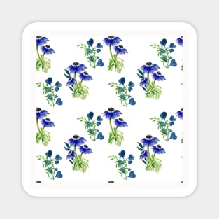 Anemone Flower Neck Gaiter Blue Coneflower Neck Gator Magnet