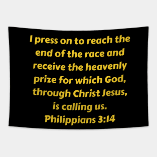 Bible Verse Philippians 3:14 Tapestry