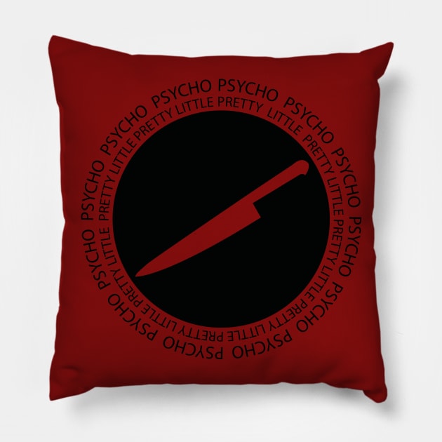 [Yangire] Pretty Little Psycho (Black) Pillow by cafephantom