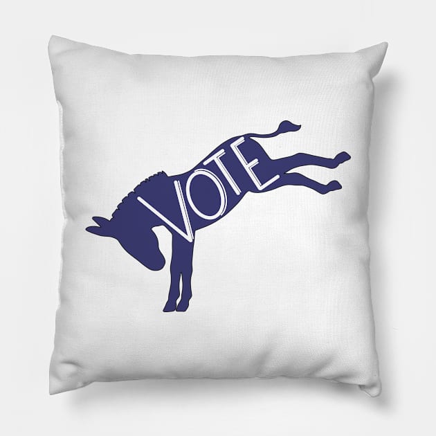 Vote Democrat Party Blue Donkey Pillow by Gsallicat