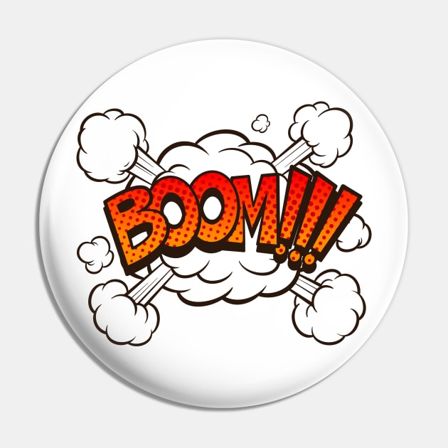 Boom! - Comic Book Funny Sound Effects Pin by PosterpartyCo