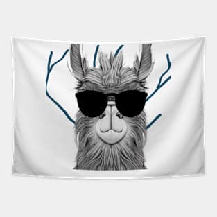 A llama wearing dark glasses Tapestry