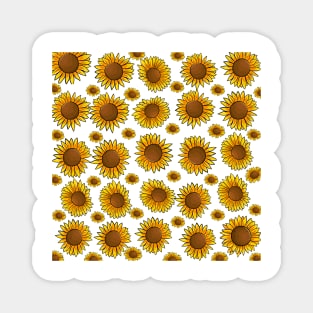 Bright Yellow Sunflowers Magnet