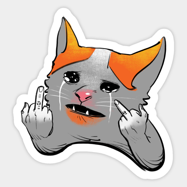 F U Cat Cat Autocollant Teepublic Fr