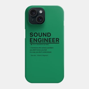 Sound engineer definition Phone Case