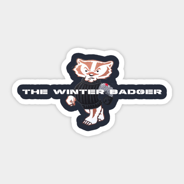 The Winter Badger Wisconsin Badgers Sticker Teepublic Uk