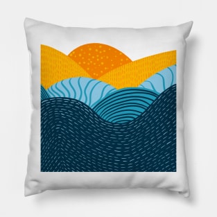 Sunset Hills Aesthetic Pillow