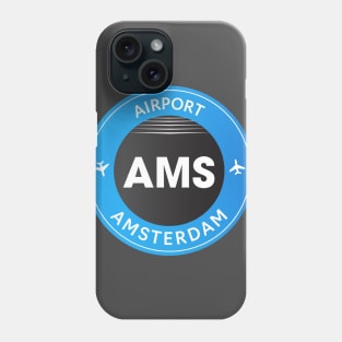 AMS airport blue Phone Case