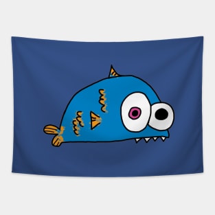 funny piranha fish Tapestry