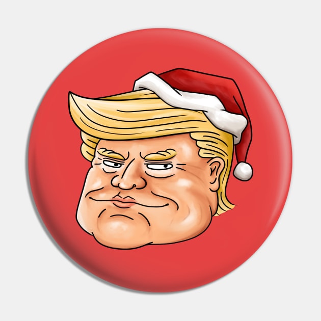 Trump Santa Hat Pin by Takeda_Art