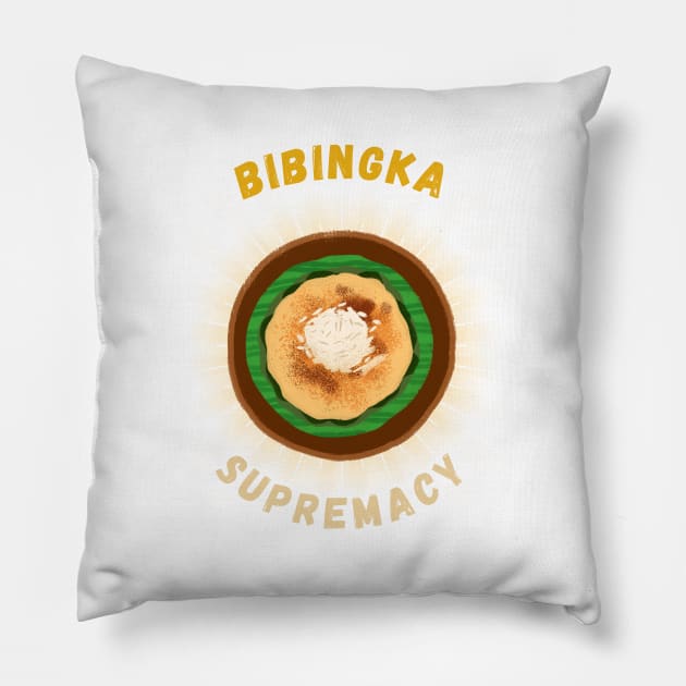 Bibingka supremacy filipino food Pillow by Moonwing