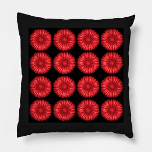 Red daisy Pillow