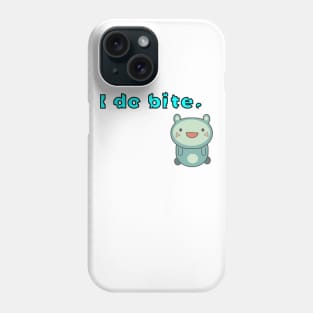 I do bite. cute 4 (Black frame) Phone Case