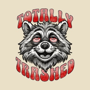 Let's Get Totally Trashed Funny Retro Vintage Raccoon Trash Panda T-Shirt