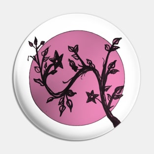 Cherry Blossom Moon Pin