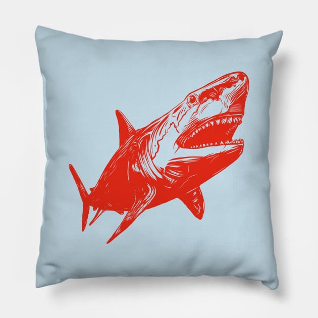 Jaws Pillow by PaybackPenguin