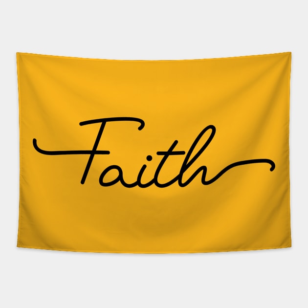 Faith minimalist christian shirt Tapestry by worshiptee