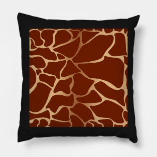 Giraffe Fur Pattern Gold Pillow