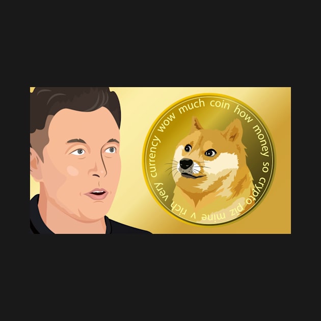 Doge and Elon cryptocurrency by matguy