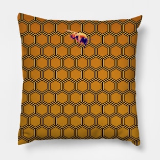 Beehive and bee Pillow