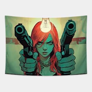 Bang woman, no cutout Tapestry